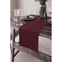 Bordo Desensiz Sade Premium Runner Masa Örtüsü Rnr007n11