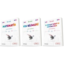 Limit 8. Sınıf Matematik + Fen + İnkılap Soru Seti 3 Kitap 2023