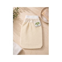 Lüks Krep Kese Lastikli Krem 24x15 Cm Elastik Banyo Kesesi Vücut Peeling Kesesi - 901047680