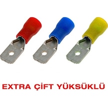 Nexo Çift Yüksüklü Erkek Faston Tip Kablo Ucu Terminal(10Adet)