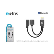 4 Adet S-link Sl-ta40m Gri Metal 2in1 Bluetooth Şarj+kulaklık Çevirici