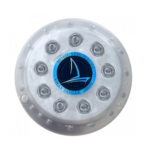 Tekne Su Altı Lambası. Beyaz Işık. 9 Led. 12/24v. Yuvarlak