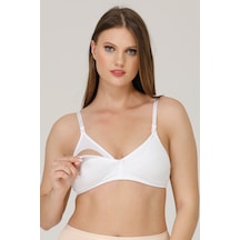 Parlingerie Pl Emzirme Sütyeni Kapsız Penye Beyaz