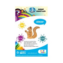 Ahşap Maket Sincap Boya Ve Fırça