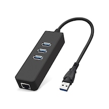USB 3.0 To Gigabit Ethernet RJ45 + 3 Port HUB Çoklayıcı Adaptör