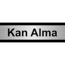 Kan Alma 5x20cm Gümüş Renk Metal Yönlendirme Levhası