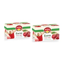 Doğuş Form Kiraz Saplı Karışık Bitki Süzen Poşet Çay 2'li 20 x 2 G