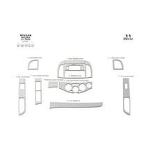 Nissan Micra Torpido Kaplama 2004-2009 11 Parça Alüminyum