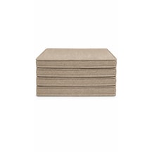 Keten Fitilli 53x46 Cm Sandalye Ölçüsüne Uygundur. 4 Parça Sandalye Koltuk Minder Seti Bej