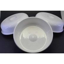 3 Adet Beyaz Renk Plastik Hamam Banyo Curun Sauna Termal Kaplıca Tası Maşrapa 20 Cm Çap 5 Cm Yükseklik Beyaz