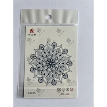 Mandala Minimal 11x8 Cm Yarı Kalıcı Geçici Dövme Yapıştırma Dövme