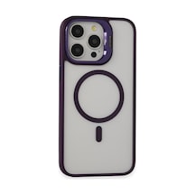 Apple iPhone Uyumlu 14 Pro Kılıf Roblox Lens Magsafe Standlı Kapak - Derin Mor Bz8683140631901