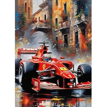 Formula 1 Aracı Dekoratif Ahşap Tablo 35cm X50cm