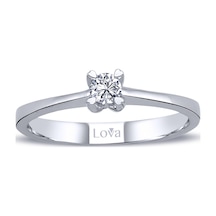 Lova H Renk 0,14 Karat Pırlanta Tektaş Yüzük - 1010120