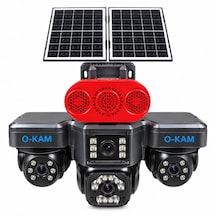 O-kam Ok S-341 4 Lensli Çift Güneş Panelli Güvenlik Kamerası