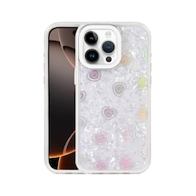 Apple iPhone Uyumlu  14 Pro Max Uyumlu Lumi Desenli Kapak - Beyaz