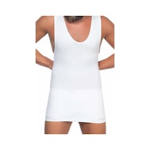 Moon Wear Beyaz Mı Emay E1003 V Yaka Erkek Korse Atlet Beyaz