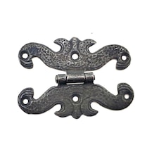 Antika Tarz Dekoratif Pirinç Kelebek Menteşe - 63x45 Mm, Oksit Diğer