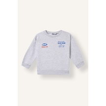 Defacto Oversize Araba Ve Baskılı Sweatshirt Erkek Bebek I4392a526wngr400 Gri-gr400