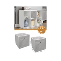 2 Adet Raf Organizer, Çok Amaçlı Saklama Kutusu, Çamaşır Oyuncak Düzenleyici 30x30x30 Cm 2 Li Set