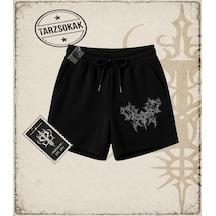 Tarzsokak Gotik & Grunge Streetwear Gothic Graphic Unisex Şort Siyah