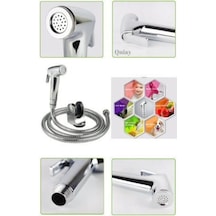 Krom Tabancalı Taharetmatik Musluk Seti Spiral Hortumlu N11.9165