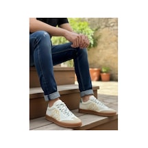 Kappa Kp 1039 Satiago Unisex Kumaş Bej Yeşil Kaymaz Kauçuk Taban Bağcıklı Günlük Yürüyüş Spor Ayakkabı