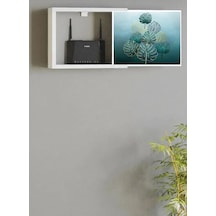 Erik Atelier Yaprak Desenli Dekoratif Modem Ve Sigorta Saklama Kutusu Kablo Wifi Gizleme