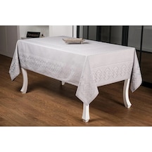 Ezgi Lüx Jakar Polycotton Kumaş Gri Masa Örtüsü 160x220 Cm - 1065 Çok Renkli
