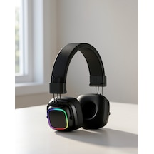 Kablosuz Bluetooth Kulak Üstü Kulaklık, Katlanabilir, Rgb Işıklı
