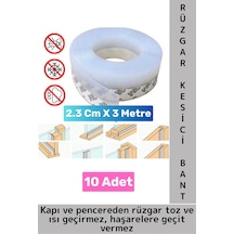 Premium Kapı Altı Pencere Rüzgar Toz Isı Böcek Haşere Önleyen Rüzgar Kesici Bant 3 Metre 10 Adet