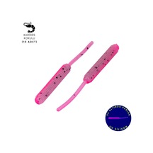 Silikon Kurt Yem - Lrf Yem - 1g 52mm - Fishack Wormix - 10 Adet - Pink Gray - Uv Silikon