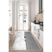 West Home Dijital Baskı Yıkanabilir Kaymaz Taban Leke Tutmaz Mutfak Halısı Salon Halısı Ve Yolluk Wh 559 Grey