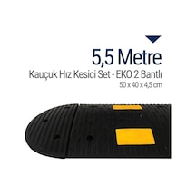 Kauçuk Hız Kesici Yol Kasisi 50 x 40 x 4.5 CM - EKO 2 Bantlı - 5.5 M