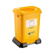 Sıfır Atık Geri Dönüşüm Çöp Kutusu Kovası 70 Lt Sarı (Plastik) Sarı
