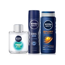 Erkek Cool Kick Fresh Sprey Deodorant 150ml, Kick Fresh Tıraş Sonrası Losyon, Sport Duş Jeli 500ml Diğer