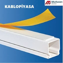Mutlusan 12X12 Mm Yapışkan Bantlı Kablo Kanalı (10 Metre) (220524091)