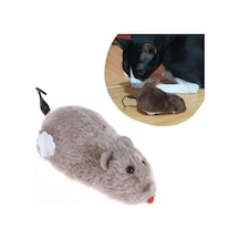 Kurmalı Kedi Eğitim Oyuncağı Tüylü Peluş Fare Yakalama İnteraktif Sevimli Eğlenceli Oyuncak