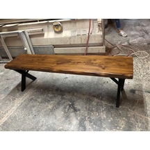 Ceviz Rengi Kütük Bank Ölçüsü 140x35.cm