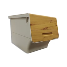 Bambu Görünümlü Tekerlekli Organizer - 12 Lt Çok Renkli