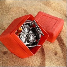 Pazly Yürüyüş Üniforma Taşınabilir 3 Sobası, Rüzgar Geçirmez Kamp Isıtma Gaz Fırın Çekirdekli Zf Gümüş Gümüş