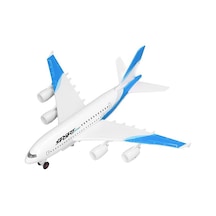 Ctoys Çek Bırak Metal Yolcu Uçağı Işıklı Sesli Mavi A3806a