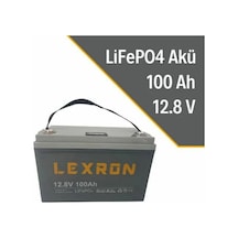 Lexron 12.8 Volt-100Ah LifePo4 Lityum Akü