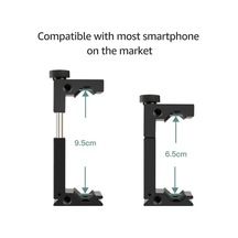 Sandwich Alüminyum Telefon Tutucu Soğuk Ayaklı + 1/4 Vida Delikli, 6.5-9.5cm Genişlik, Cnc İşlenmiş, Dayanıklı, Kırmızılamayan
