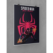Spiderman Miles Morales Poster 45x60cm Örümcek Adam Afiş - Kalın Poster Kağıdı Dijital Baskı