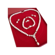 Chavin Inci Rose Gümüş Kolye Küpe Bileklik Yüzük Takım Set Ei71Rs 483195994
