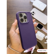 Apple iPhone 13 Pro Uyumlu Kamera Korumalı Darbeye Dayanıklı Renk Atmayan Keep Silikon Kılıf Mor