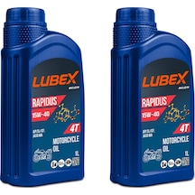 Lubex Rapidus 15W-40 1 L 4 Zamanlı Motosiklet Yağı (2 Adet)