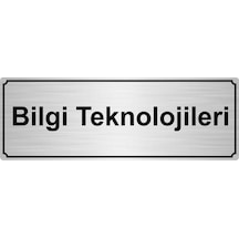 Gümüş Bilgi Teknolojileri Yönlendirme Levhası 10x20cm