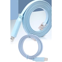 Yüksek Hızlı Usb - Rj45 Konsol Kablosu Uzun Tak Ve Çalıştır, Bilgisayar Veri İletimi Kablosu